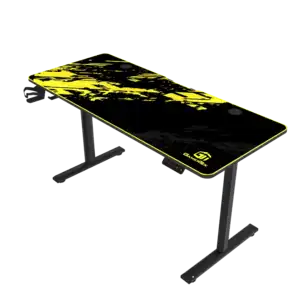 GamerTek GT-Elevate X Gaming Desk - Yellow & Black
