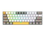 Redragon Draconic Pro 60% Wired Mech Gaming Keyboard, RGB Backlighting, Dust-Proof Brown Switch, 61 Keys, Built-in Rechargeable Battery, USB Type C, Yellow-White-Grey | K530-YL&WT&GY-RGB-PRO