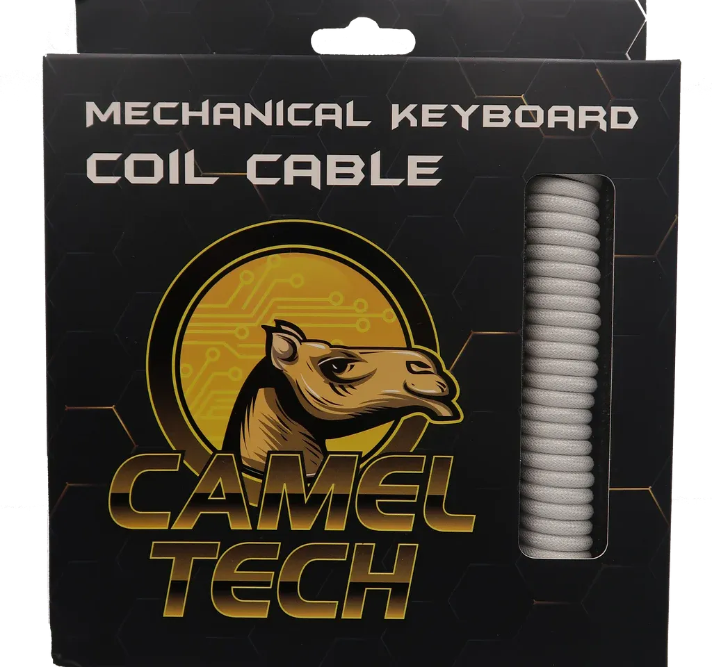 Camel Tech Coiled Cables For Keyboard â€“white